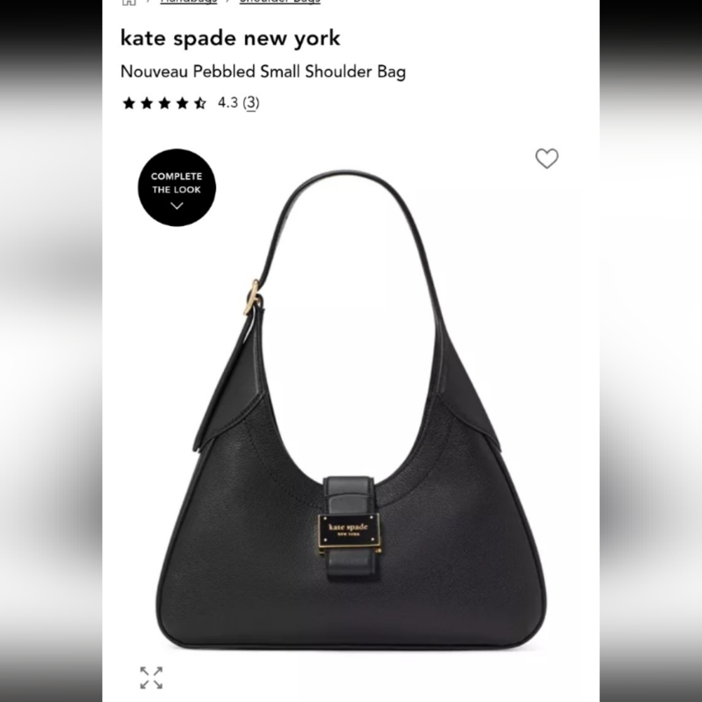 Kate Spade New York Nouveau Black Pebbled Leather Shoulder Bag